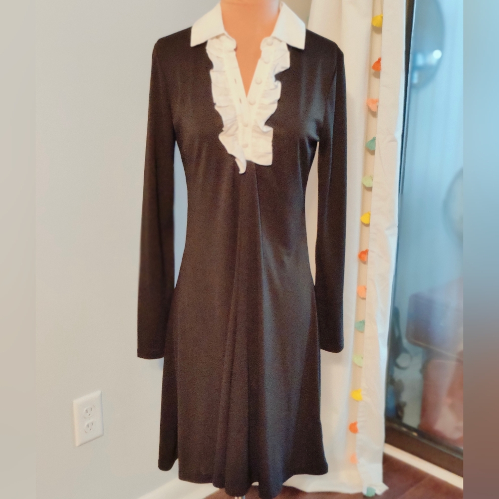 Issac Mizrahi chic  Wednesday Addams black and white Addams Family Halloween SM